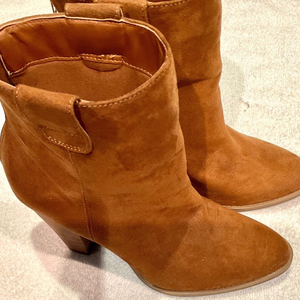 Womens Brown High Heel Ankle Boot